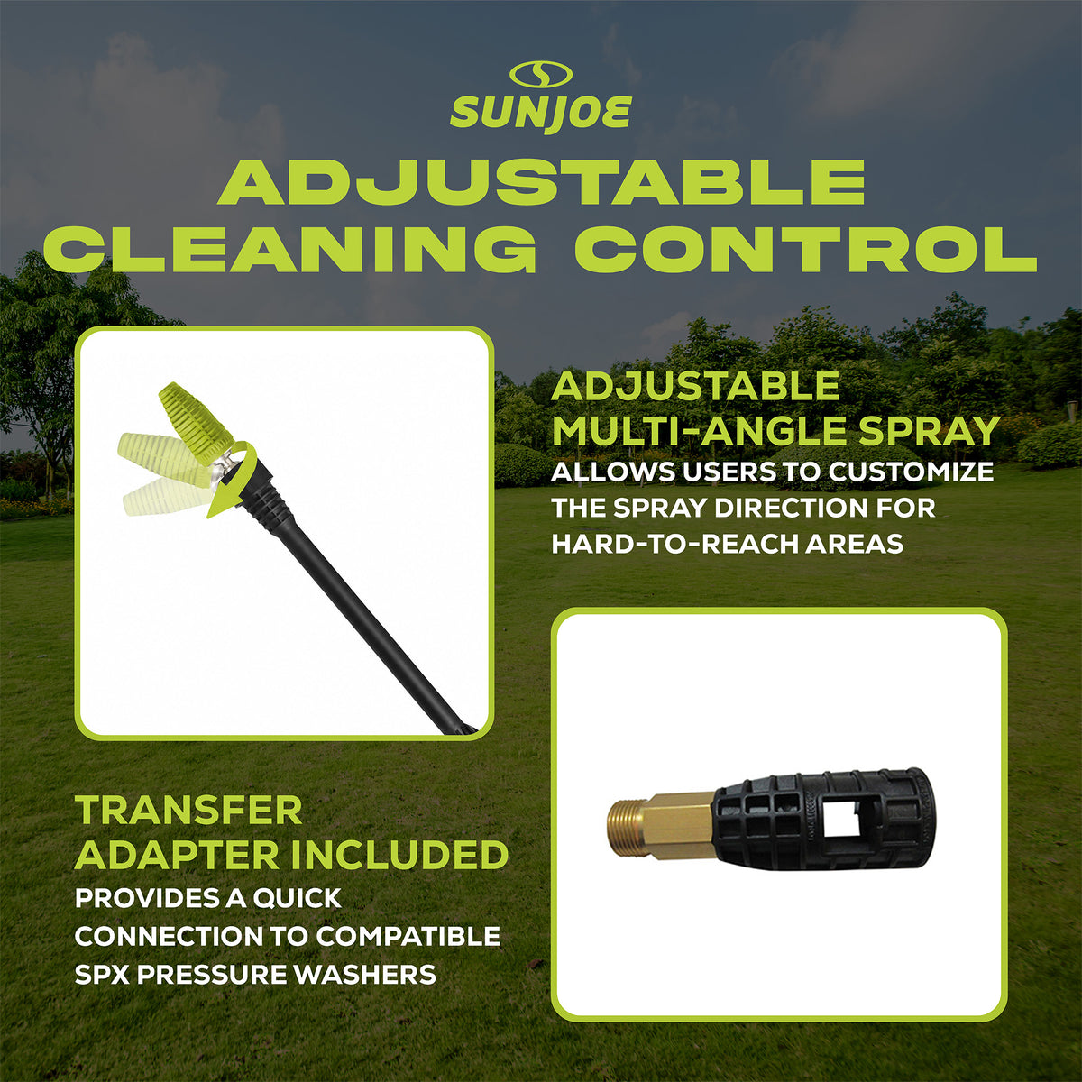 Sun Joe Multi-Angle Rotary Spray Wand for SPX Series Pressure Washers, SPX-MARW1 - VMInnovations