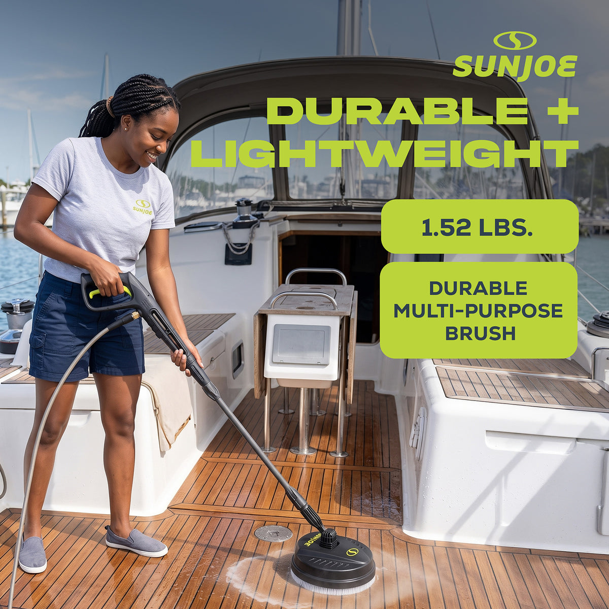 Sun Joe 10" Pressure Washer Attachment, Multi Surface, Green/Black (Open Box) - VMInnovations