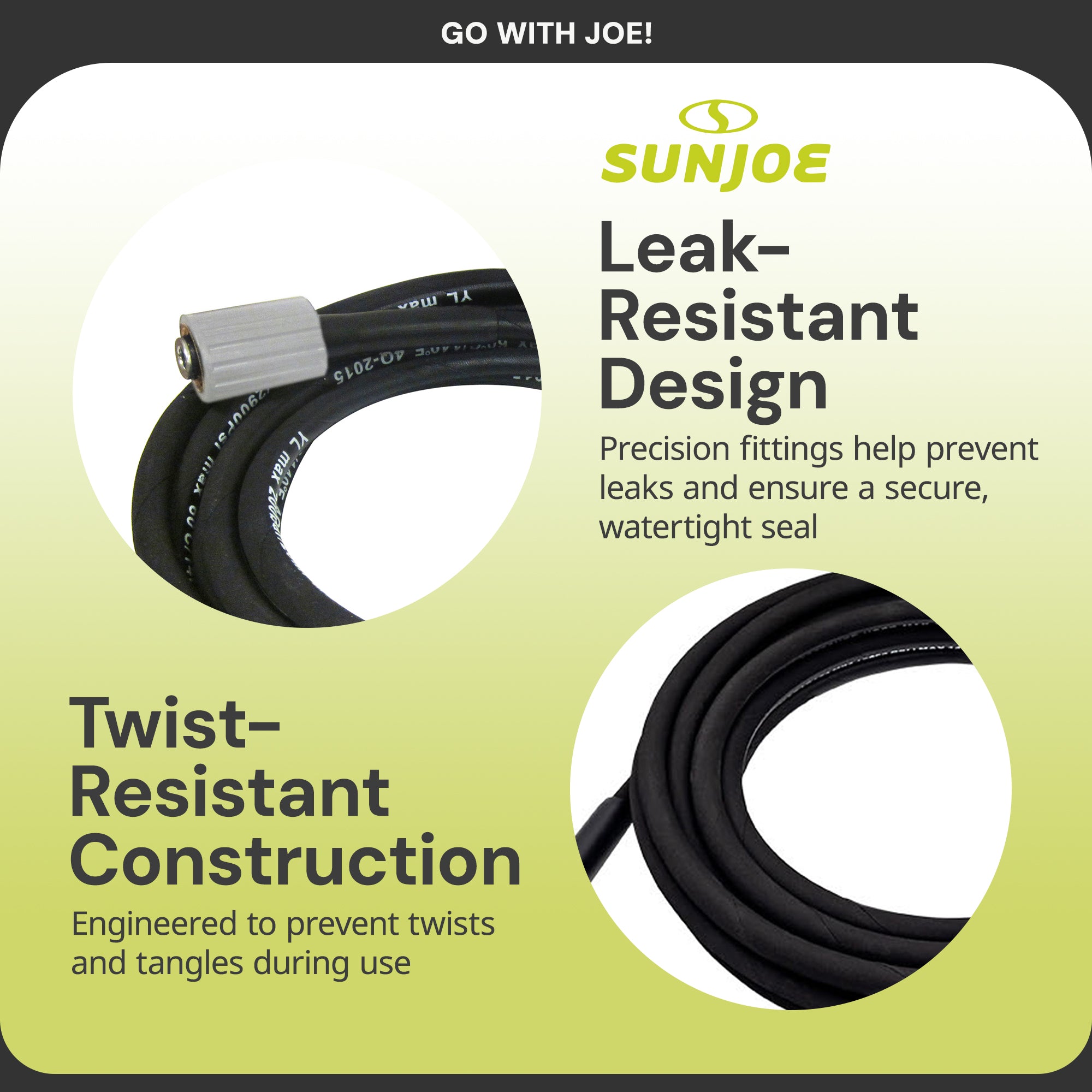 Sun Joe 3/4" Aluminum Pressure Washer Garden Hose Adaptor & Replacement Hose - VMInnovations
