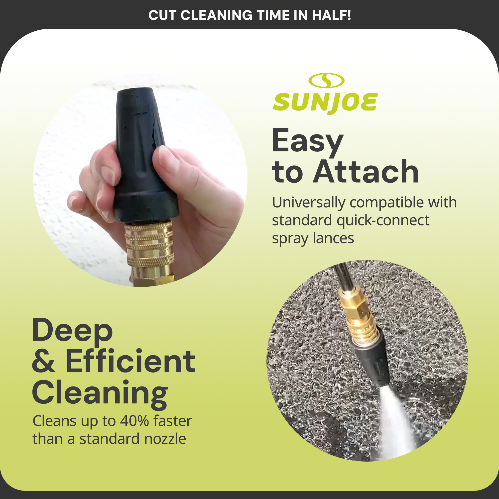 Sun Joe Turbo Head Spray Nozzle for SPX Series, Quick-Connect, SPX-TSN-34S - VMInnovations