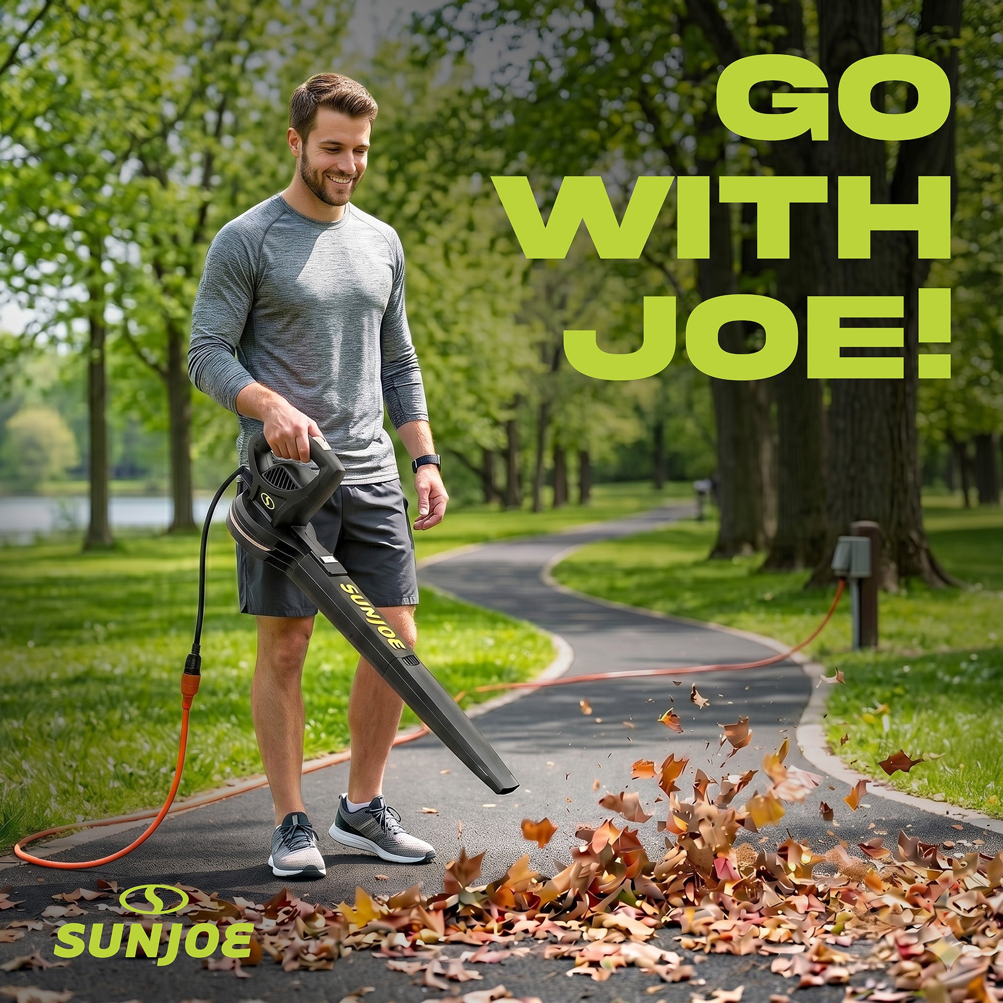 Sun Joe Electric Leaf Blower, 6 Amp Motor, 155 MPH Air Speed, Black (Used)