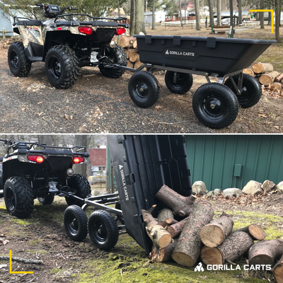 Gorilla Carts 1500lb Super Heavy Duty Poly Yard Dump Utility Cart (Open Box) - VMInnovations