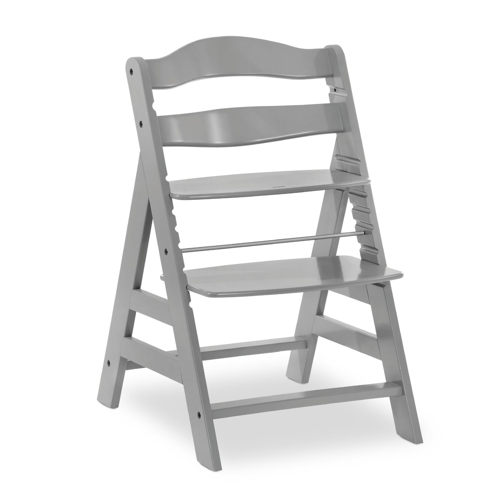 hauck Alpha+ Grow Along Adjustable Wooden Baby High Chair Seat, Beechwood, Grey