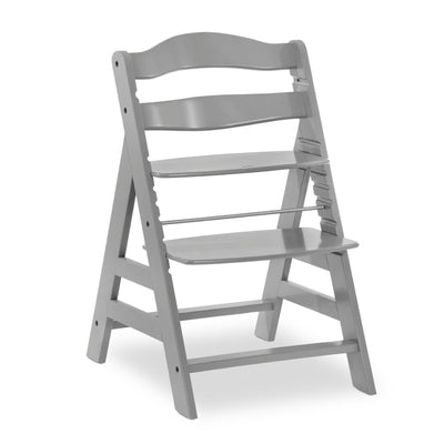 hauck Alpha+ Grow Along Adjustable Wooden Baby High Chair Seat, Beechwood, Grey