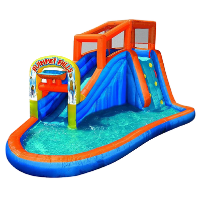 Banzai Plummet Falls Adventure Kids Inflatable Water Park Pool Slide (Open Box)