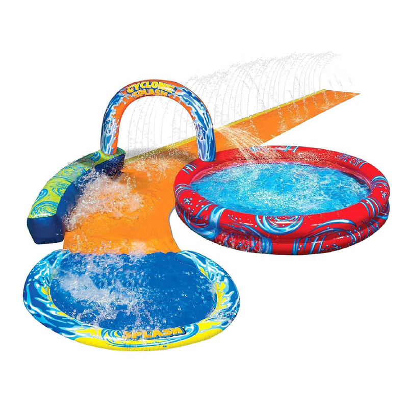Banzai Cyclone Splash Park Inflatable Water Slide Aqua Pool(Open Box)