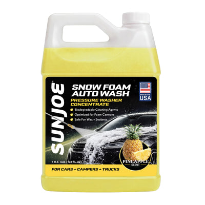 Sun Joe Snow Foam Pineapple Scented Car Wash Soap & Cleaner, 1 Gallon, FCS1G - VMInnovations