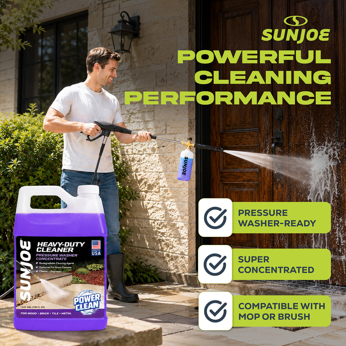 Sun Joe All-Purpose Pressure Washer Cleaner and Degreaser, 1 Gallon, SPX-APC1G