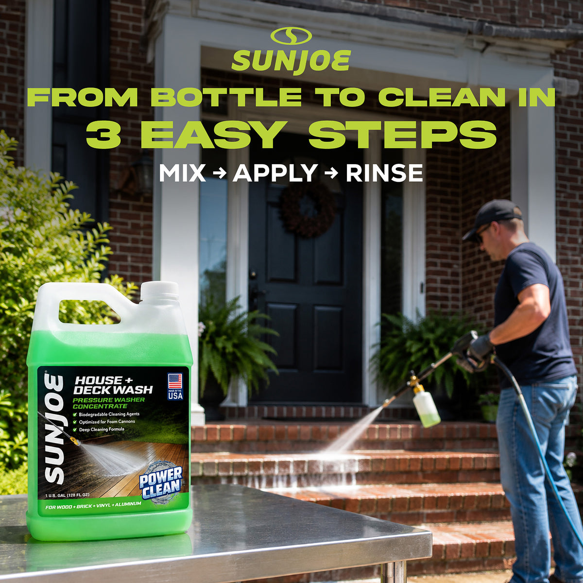Sun Joe House & Deck All-Purpose Pressure Washer Concentrated Cleaner (Open Box) - VMInnovations