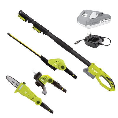Sun Joe IONMAX Cordless Lawn Care System, Grass and Hedge Trimmer  (Open Box)