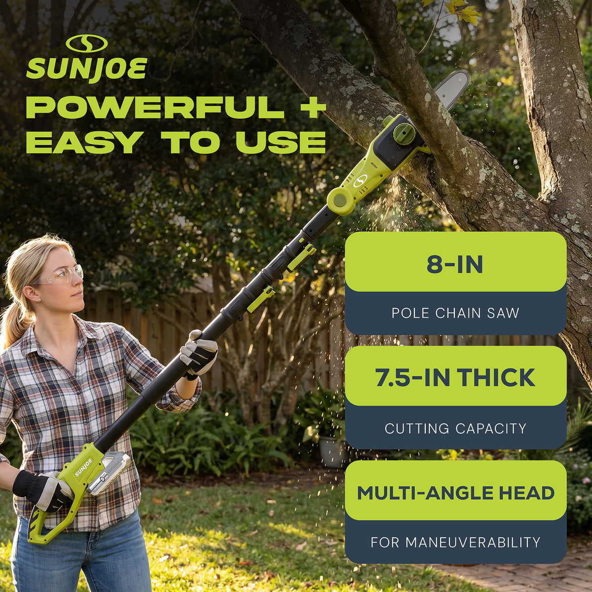 Sun Joe IONMAX Cordless Lawn Care System, Grass and Hedge Trimmer with Pole Saw - VMInnovations