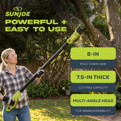 Sun Joe IONMAX Cordless Lawn Care System, Grass and Hedge Trimmer with Pole Saw - VMInnovations