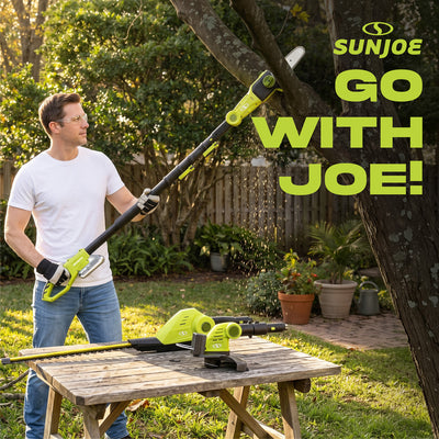 Sun Joe IONMAX Cordless Lawn Care System, Grass and Hedge Trimmer with Pole Saw - VMInnovations