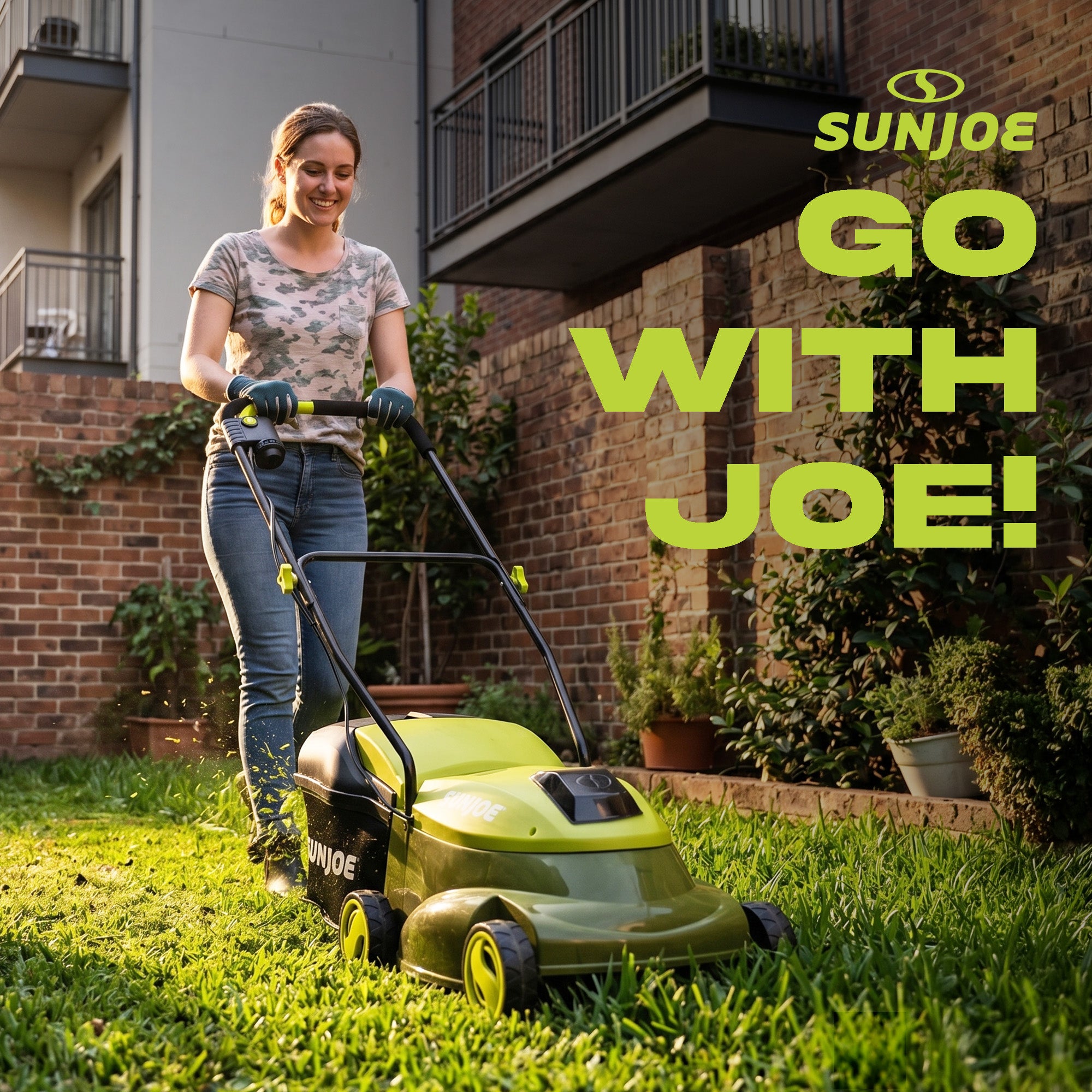 Sun Joe 14" Electric Cordless Lawn Mower with 10.6 Gal Grass Catcher, MJ401C-XR - VMInnovations