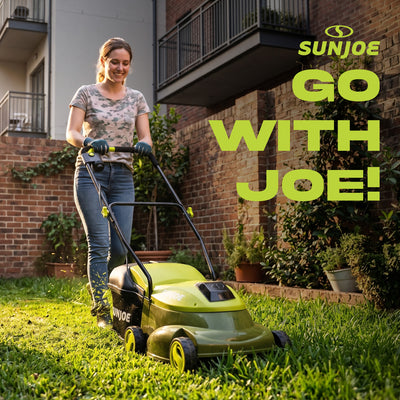 Sun Joe 14" Electric Cordless Lawn Mower with 10.6 Gal Grass Catcher, MJ401C-XR - VMInnovations
