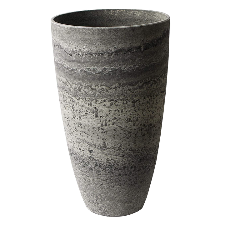 Algreen Acerra 12x20" Yard & Patio Vase Garden Planter, Marble Print (Open Box)