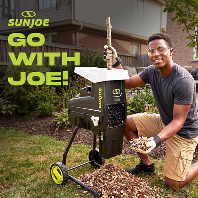 Sun Joe Silent Wood Chipper Shredder, 15 Amp Machine with 1.7" Diameter (Used) - VMInnovations