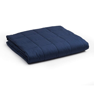 YnM Original Certified Cotton 60 x 80 Weighted Blanket for Queen Beds, Navy Blue