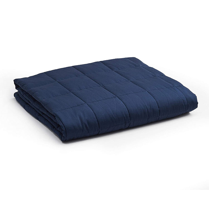 YnM Original Cotton 60 x 80 Weighted Blanket for Queen Beds, Navy Blue (Used)