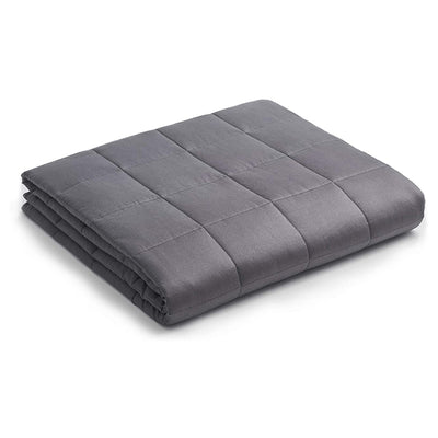 YnM Cotton 60 x 80 Weighted Blanket for Queen & King Beds, Dark Gray (Open Box)
