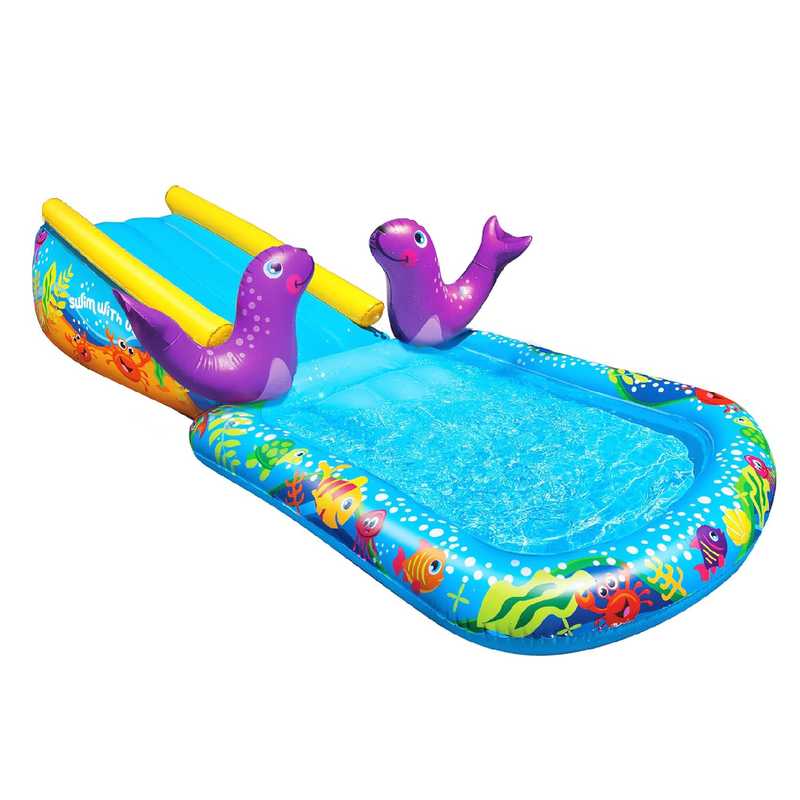 Banzai Kid Toddler Inflatable My First Water Slide and Splash Pool (Open Box)