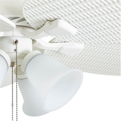 Prominence Home Palm Lake 52" Indoor Outdoor Ceiling Fan with Pull Chain, White - VMInnovations
