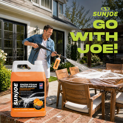 Sun Joe Premium Snow Foam Car Soap Cleaner, 1 Gal, Orange-Vanilla, SPX-FCS1G-CRM - VMInnovations