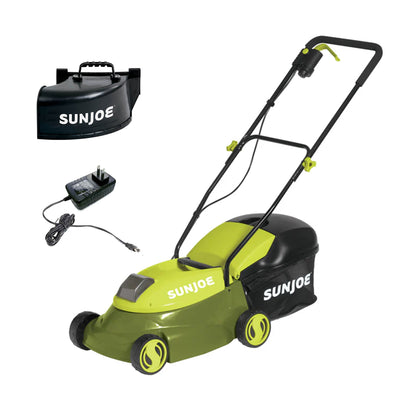 Sun Joe 14" Electric Cordless Lawn Mower w/ Detachable Grass Catcher, MJ401C-PRO - VMInnovations
