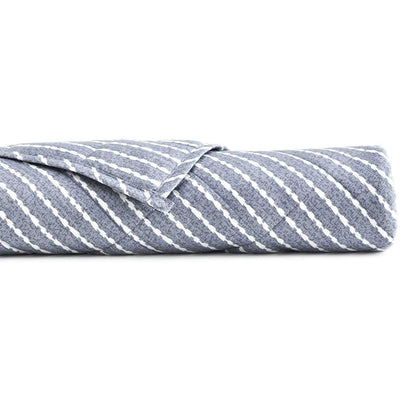 Cotton 48 x 72 In 15 Lb Glass Bead Weighted Blanket, Blue & White (Open Box) - VMInnovations