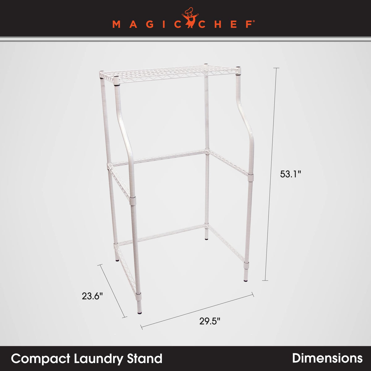 Magic Chef Compact Adjustable Powder Coat Metal Laundry Drying Rack Stand, White (Refurbished)