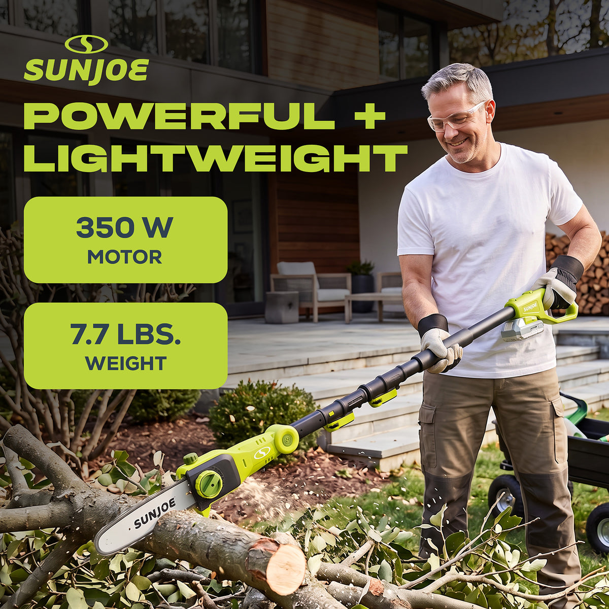 Sun Joe 24V Pole Chainsaw Electric Telescope Tree Trimmer, 24V-PS8-LTE (Used) - VMInnovations