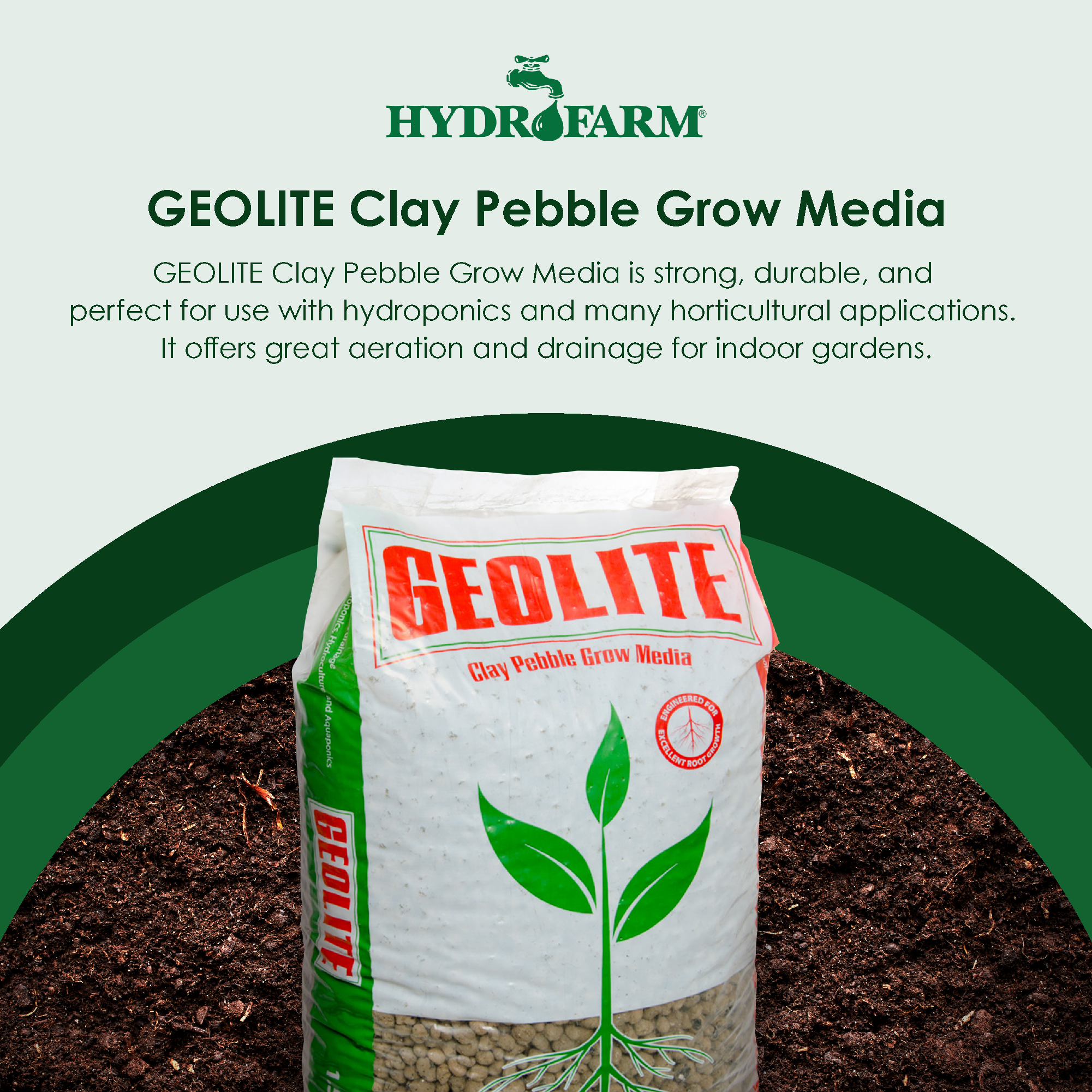Geolite Gardening PH Neutral Draining Clay Pebbles, 45 lb Bag, Gray (Open Box)