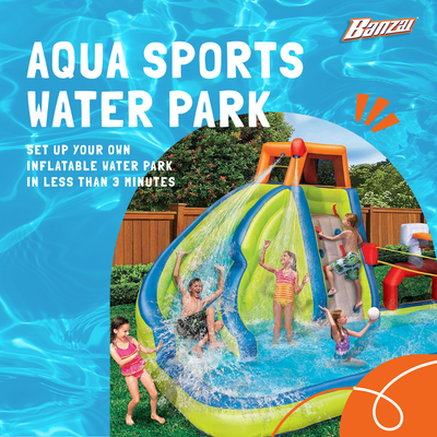 Banzai Aqua Sports Water Park Inflatable Kids Aquatic Activity Play (Open Box) - VMInnovations