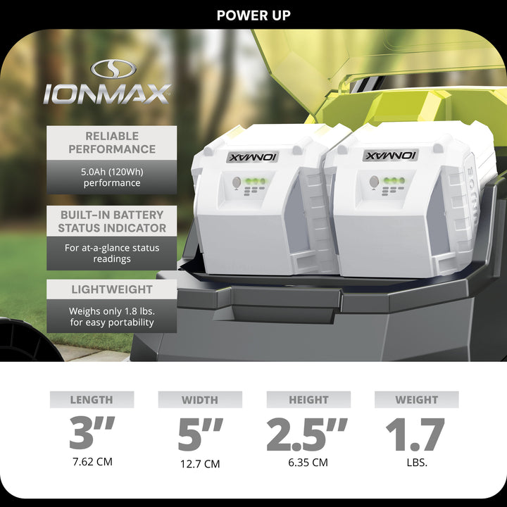 Snow Joe Authentic EcoSharp Pro Lithium-Ion Battery, 24 Volt, 5.0-Ah (Open Box)