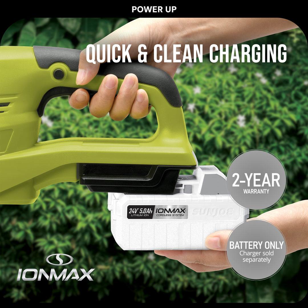 Snow Joe Authentic EcoSharp Pro Lithium-Ion Battery, 24 Volt, 5.0-Ah (Open Box)