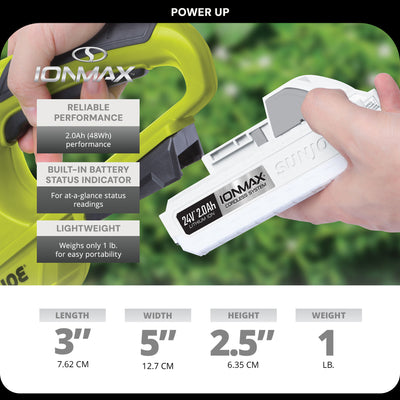 Snow Joe IONMAX 24V Lithium-Ion Battery, Universal Battery System (Used) - VMInnovations