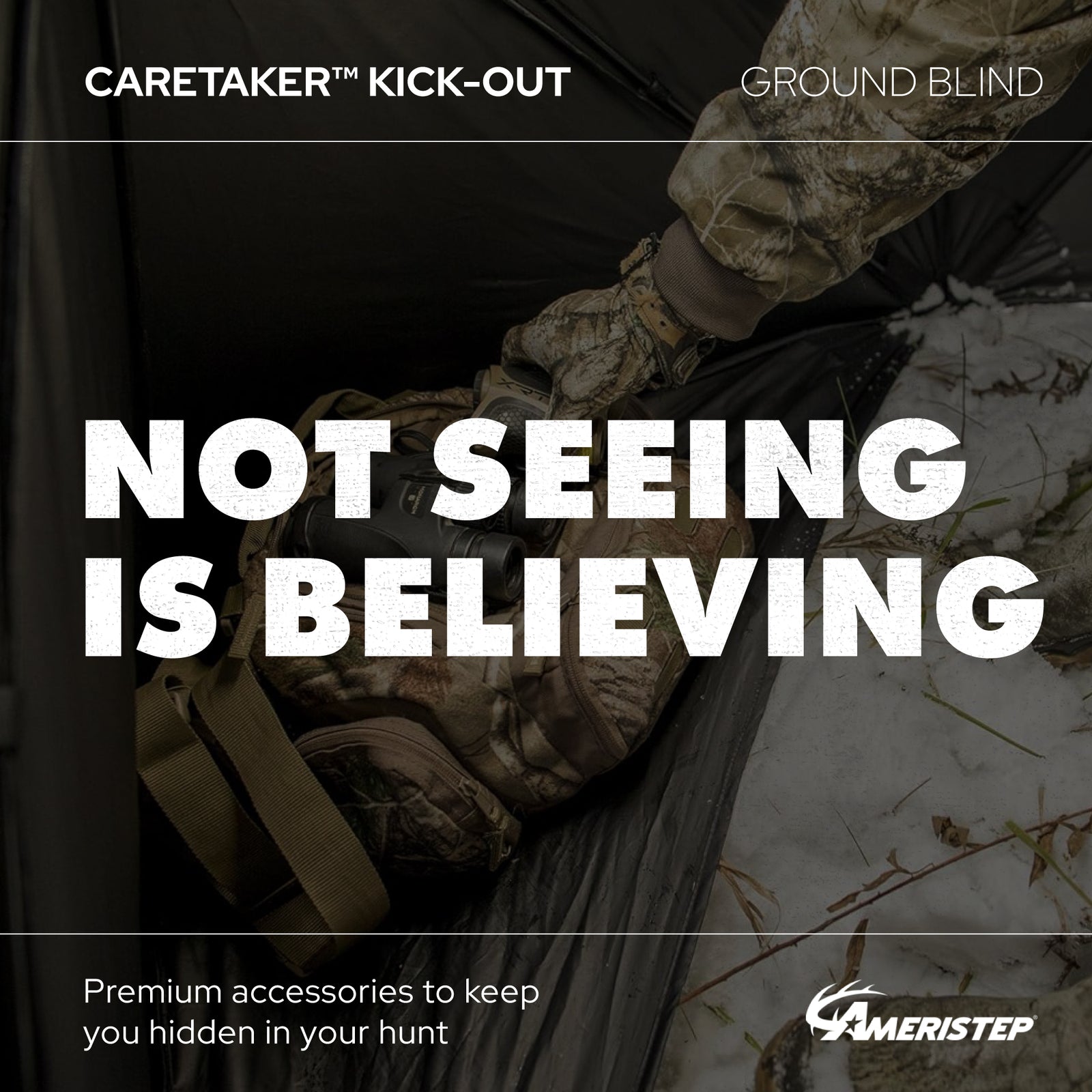 Plano Ameristep Care Taker Outdoor 2 Person Kick Out Hunting Blind, Camouflage - VMInnovations