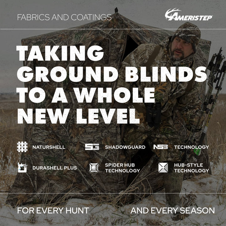 Plano Ameristep Care Taker 2 Person Kick Out Hunting Blind, Camouflage(Used)