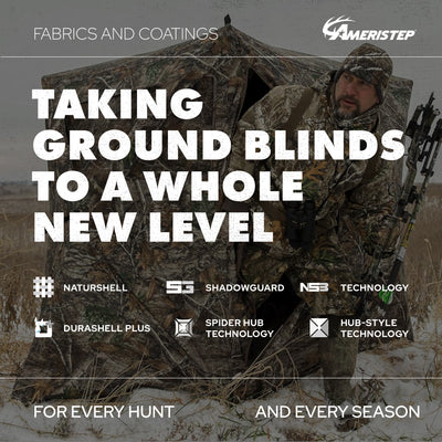 Plano Ameristep Care Taker Kick Out Outdoor 2 Person Hunting Blind (Open Box) - VMInnovations