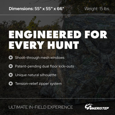 Plano Ameristep Care Taker 2 Person Kick Out Hunting Blind, Camouflage(Used) - VMInnovations