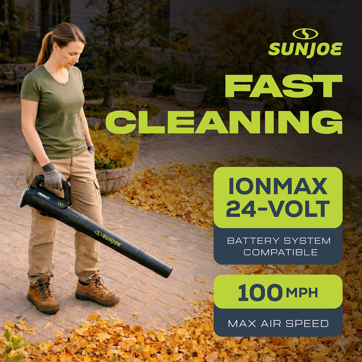 Sun Joe 24V Jet Leaf Blower Cordless Compact Turbine , 24V-TB-CT (Used) - VMInnovations