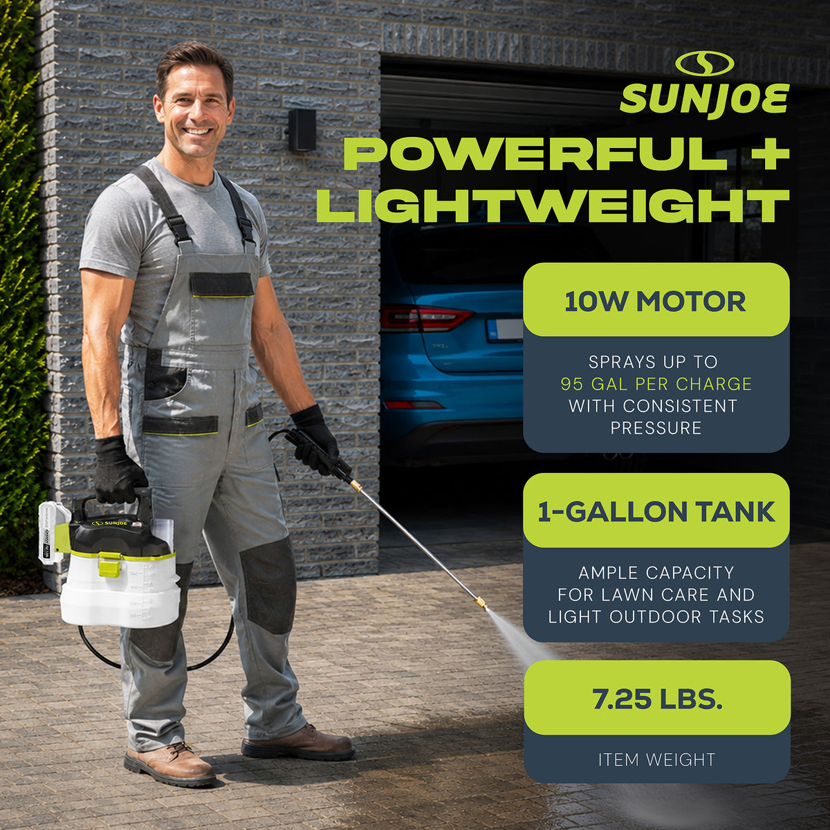 Sun Joe 24V Cordless Electric Garden Sprayer with Adjustable Wand, 24V-GS-LTW - VMInnovations