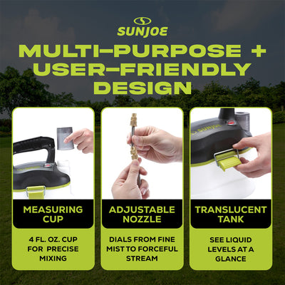 Sun Joe 24V Cordless Electric Garden Sprayer with Adjustable Wand, 24V-GS-LTW - VMInnovations