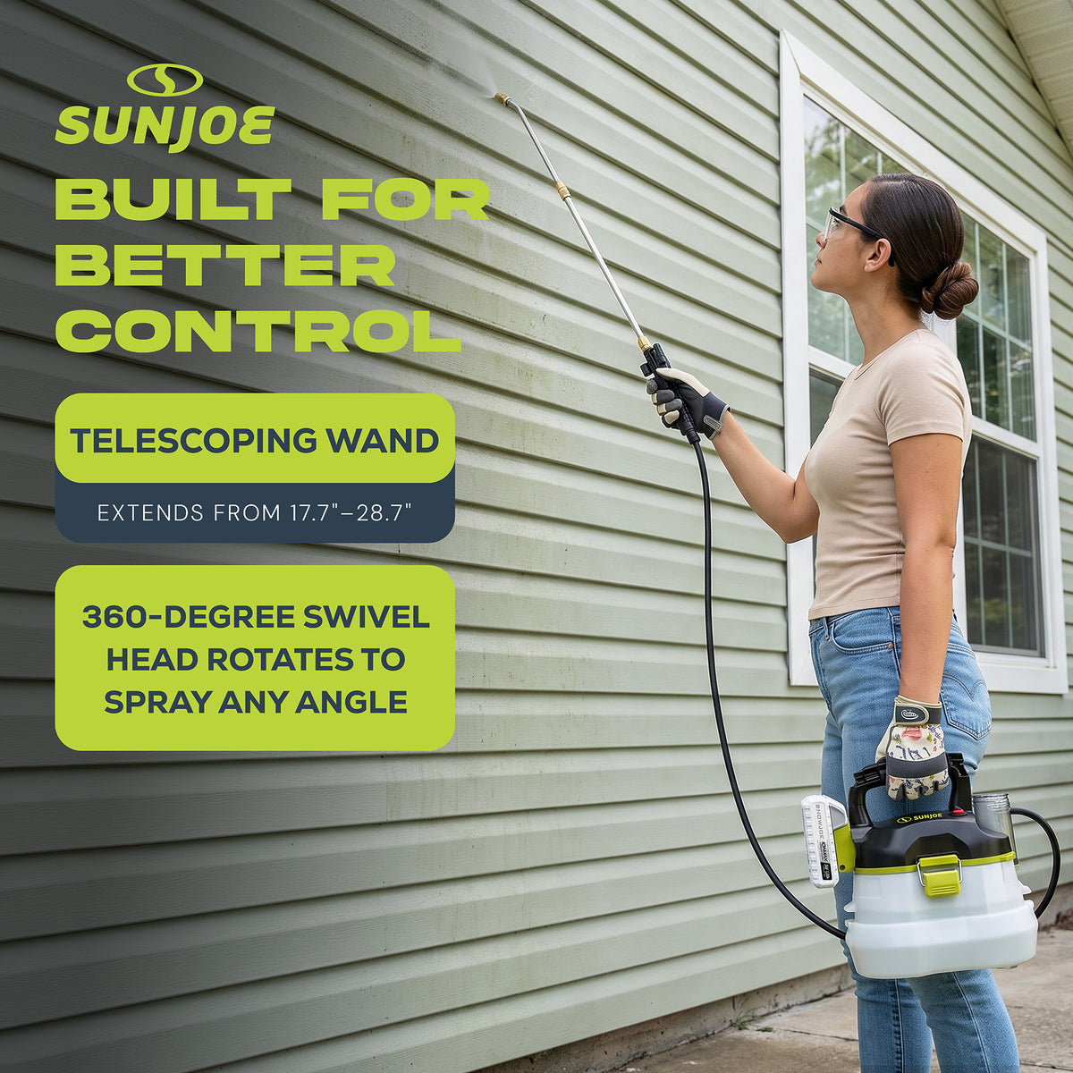 Sun Joe 24V Cordless Electric Garden Sprayer with Adjustable Wand, 24V-GS-LTW - VMInnovations