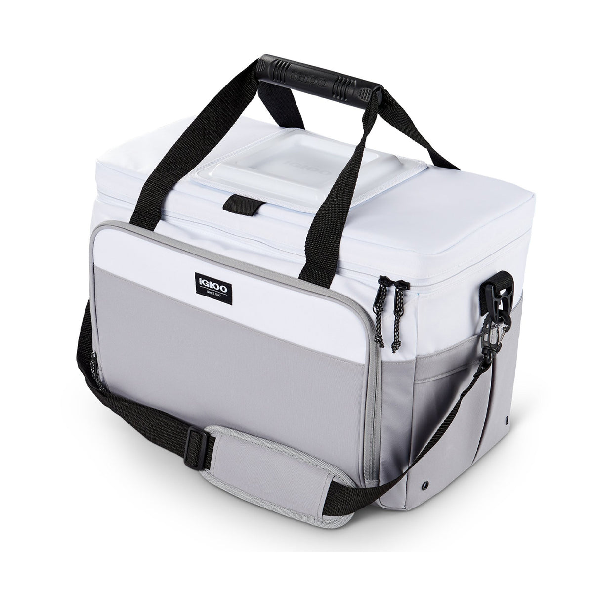 Igloo Coast Insulated 36 Can Cooler Duffel Bag, White and Gray (For Parts)