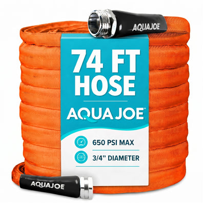Aqua Joe FiberJacket Garden Hose, Kink-Resistant, 75' x 3/4" Diameter (Used)