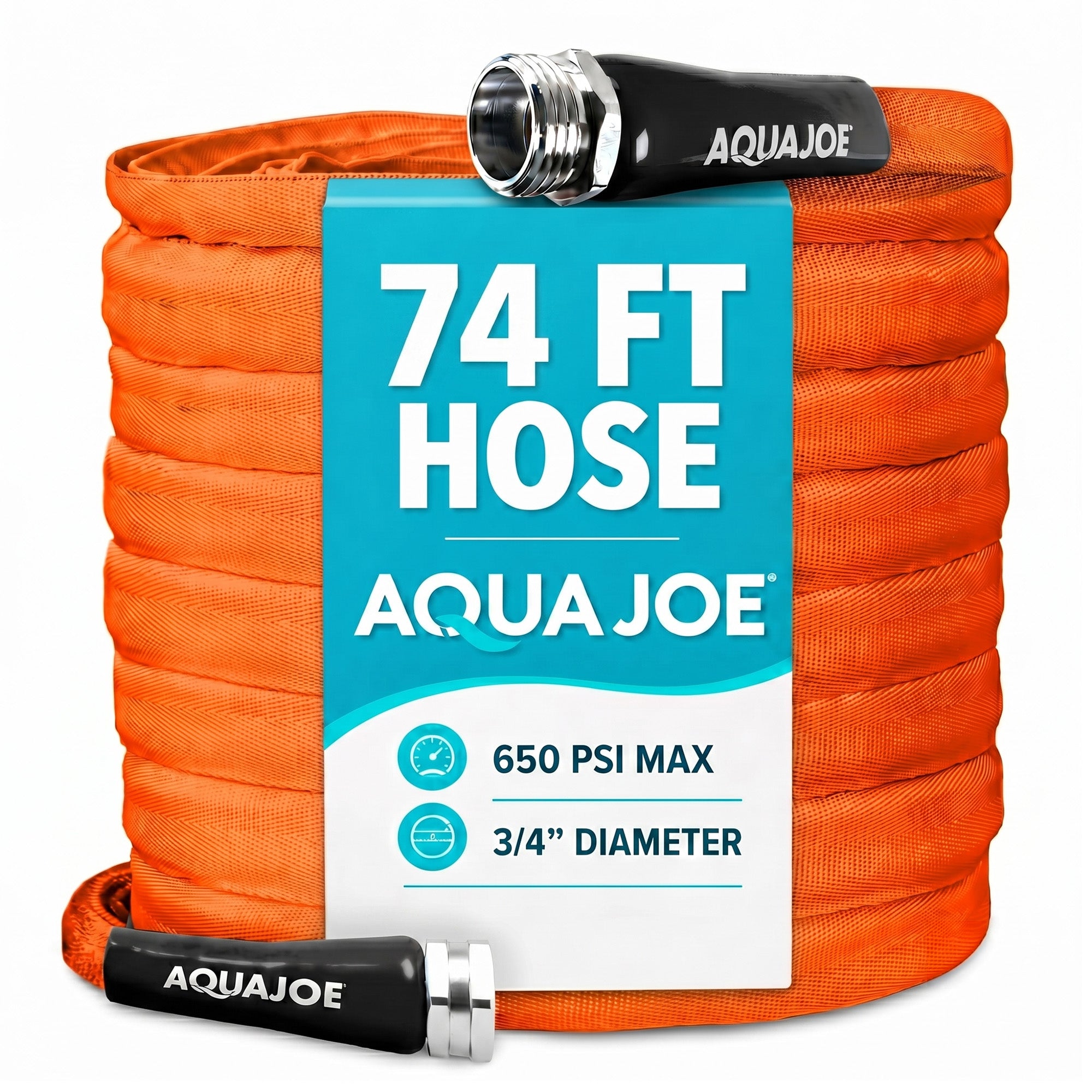 Aqua Joe FiberJacket Garden Hose, Kink-Resistant, 75' x 3/4" Diameter (Used) - VMInnovations