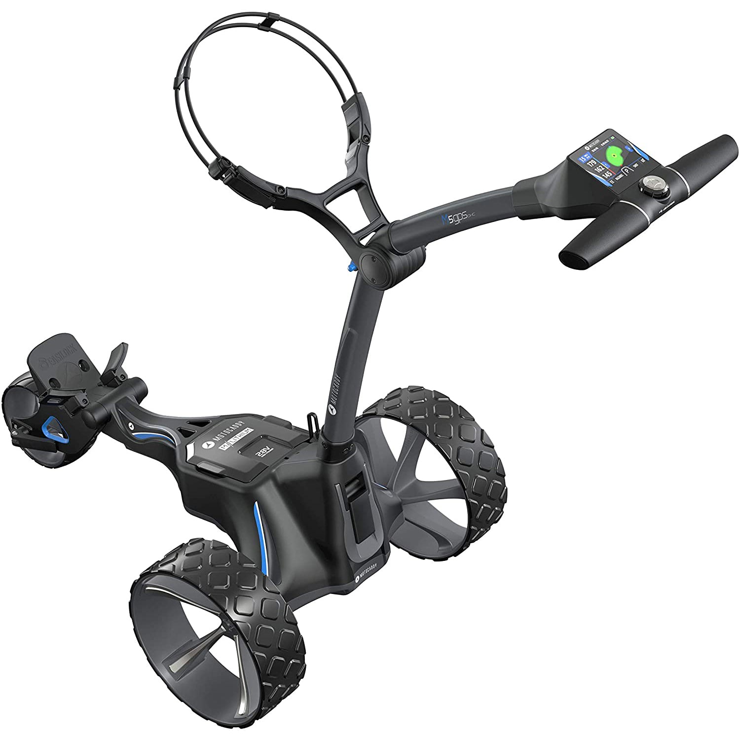 Motocaddy M5 GPS 3 Wheel Golf Electric Caddy w/ Carrying Golf Club Bag, Fuchsia - VMInnovations