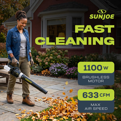 Sun Joe Cordless Brushless Turbine Jet Blower with Battery/Charger, (Open Box)