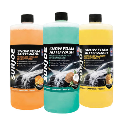 Sun Joe 3 Pack Premium Snow Foam Auto Washing Soap, Concentrated Detergent, AW3Q - VMInnovations